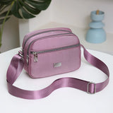 Solid Women Nylon Small Handbags Lady's Shoulder Cross Body Zipper Handbag