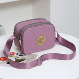 Solid Women Nylon Square Small Handbags Lady's Shoulder Cross Body