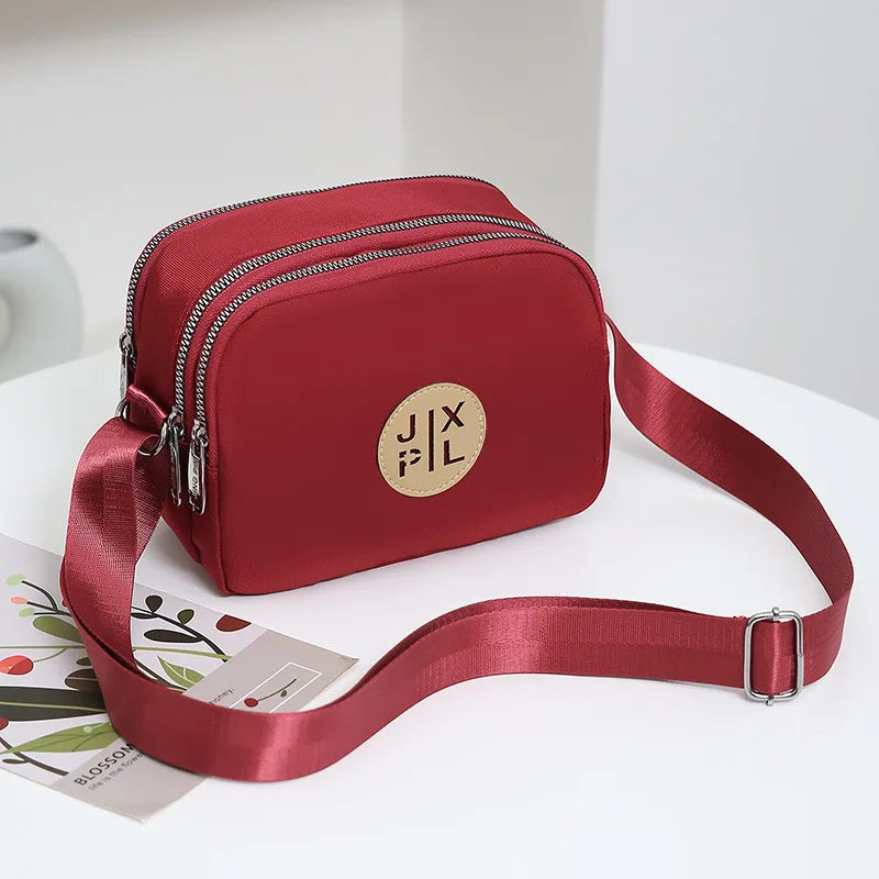 Solid Women Nylon Square Small Handbags Lady's Shoulder Cross Body