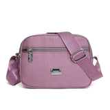 Solid Women Nylon Small Handbags Lady's Shoulder Cross Body Zipper Handbag