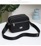 Solid Women Nylon Small Handbags Lady's Shoulder Cross Body Zipper Handbag