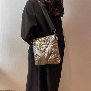 Solid Women's Messenger Bag with Wide Shoulder Strap