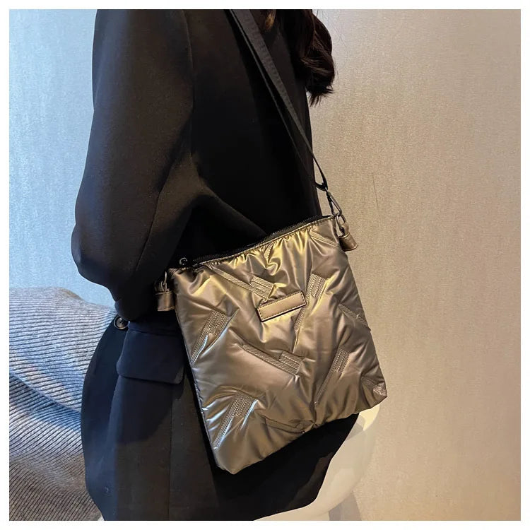 Solid Women's Messenger Bag with Wide Shoulder Strap