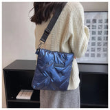 Solid Women's Messenger Bag with Wide Shoulder Strap