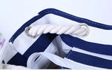 Stripe Shoulder Handbag Rough Striped Beach Bag