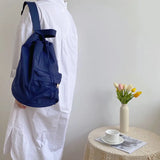 Spring Casual Nylon Bucket Bag Drawstring Shoulder Bag
