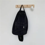 Spring Casual Nylon Bucket Bag Drawstring Shoulder Bag