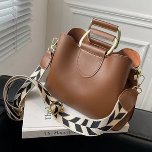 Spring Women's Casual PU Leather Crossbody Bags with Short Handle