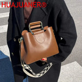 Spring Women's PU Leather Crossbody Bag Short Handle Handbag