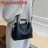 Spring Women's PU Leather Crossbody Bag Short Handle Handbag