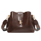 Spring Women's PU Leather Small Crossbody Shoulder Bag with Wide Strap