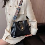Spring Women's PU Leather Small Crossbody Shoulder Bag with Wide Strap