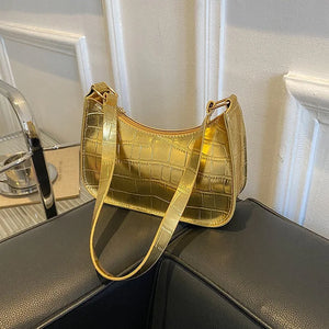 Crocodile Pattern Shoulder Bag Underarm Cross-body Bag