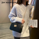 Spring Chain Strap Shoulder Bag Clutch Handbag with Metal Buckle