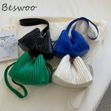 Spring Bags Summer Folds Bucket Bags for Women Shoulder Crossbody Bag