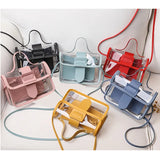 Women's Transparent Sling Bag PVC Shoulder Messenger Sweet Lady Bag