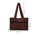 Spring Tote Bag Pleated Women Puff Bag Lightweight Large Capacity Shoulder Bag