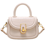Spring Vintage Stone Leather Shoulder Crossbody Bag