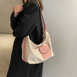 Women PU Shoulder Bag Casual Handbag Tote Bag With Pocket