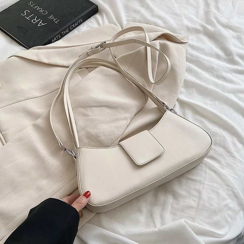 Summer PU Leather Women's Handbag Short Handle Shoulder Crossbody Bags