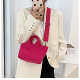 Summer Candy Colors Canvas Tote Bag for Women Shoulder Crossbody Lunch Bag
