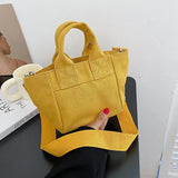 Summer Candy Colors Canvas Tote Bag for Women Shoulder Crossbody Lunch Bag