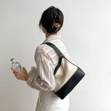 Summer Canvas Patchwork Tote Shoulder Bag