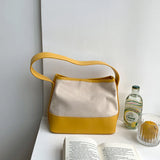 Summer Canvas Patchwork Tote Shoulder Bag