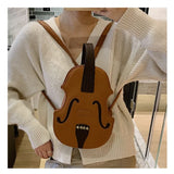 Creative Violin Women's Messenger Bag Small Backpack Female