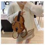 Creative Violin Women's Messenger Bag Small Backpack Female