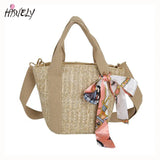 Summer Hot Scarf Shell Straw Bag Leisure Women Handbags