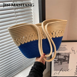 Summer Straw Bag for Women Bohemia Style Shoulder Handbag