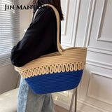 Summer Straw Bag for Women Bohemia Style Shoulder Handbag