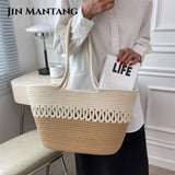 Summer Straw Bag for Women Bohemia Style Shoulder Handbag