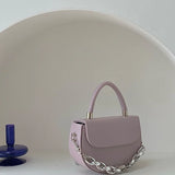 Summer Saddle Bag Women's Textured Chain Shoulder Bag