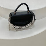 Summer Saddle Bag Women's Textured Chain Shoulder Bag