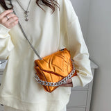 Summer Envelope Shoulder Bag Soft Leather Chain Crossbody Messenger Bag