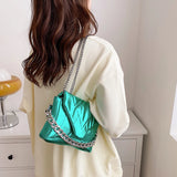 Summer Envelope Shoulder Bag Soft Leather Chain Crossbody Messenger Bag