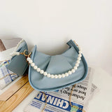 Summer Pleated Handlebags For Women PU Cloud Bags Armpit Bag Shopping Shoulder B