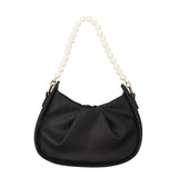 Summer Pleated Handlebags For Women PU Cloud Bags Armpit Bag Shopping Shoulder B