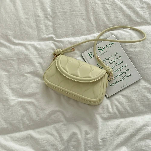 Stylish Textured Retro Small Square Bag Women's Messenger Shoulder Bag