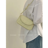 Stylish Textured Retro Small Square Bag Women's Messenger Shoulder Bag