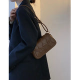Stylish Textured Retro Small Square Bag Women's Messenger Shoulder Bag