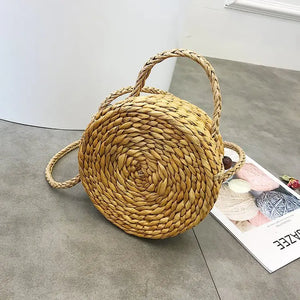 Vintage Crossbody Straw Beach Tote Rattan Bag Bohemian Shoulder Bag