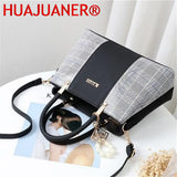 Top-handle splicing Bags Women Shoulder Bag Female Tote with Pendant