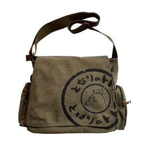 Totoro Canvas Messenger Bag Large Satchel Crossbody Bag
