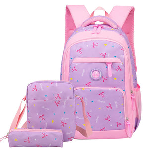Girls Shoulder Bag Set Sweet Printing Bookbag Backpack