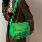 Women's Quilted Handbag Purse Cotton Padded Shoulder Bag