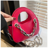 High Class Metal Chain Lady Shoulder Bag Wallet Women Hand Bag