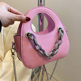 High Class Metal Chain Lady Shoulder Bag Wallet Women Hand Bag